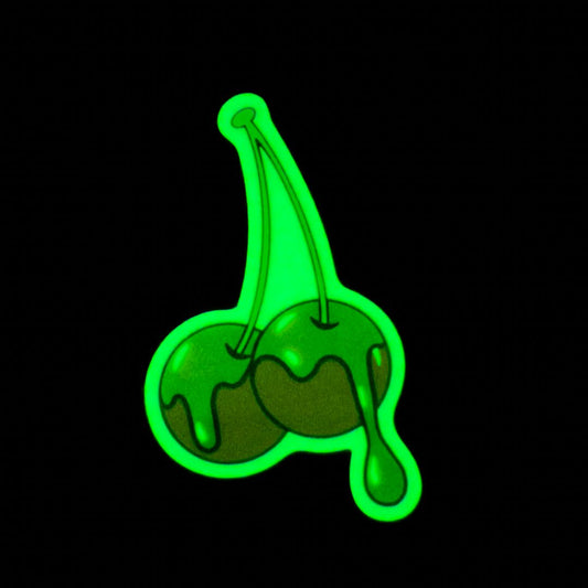 Cherry GITD Sticker