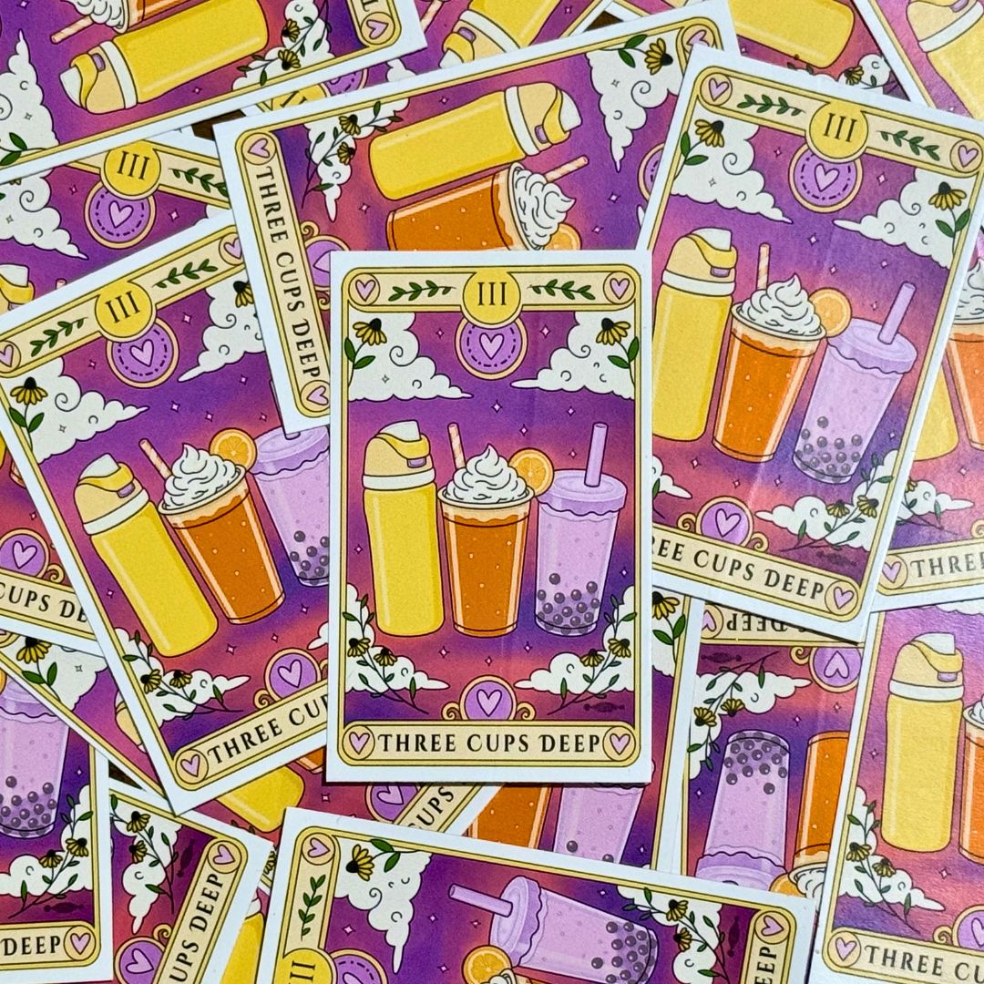 Three Cups Deep Sticker