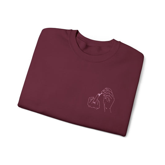 Maroon Embroidered Crewneck