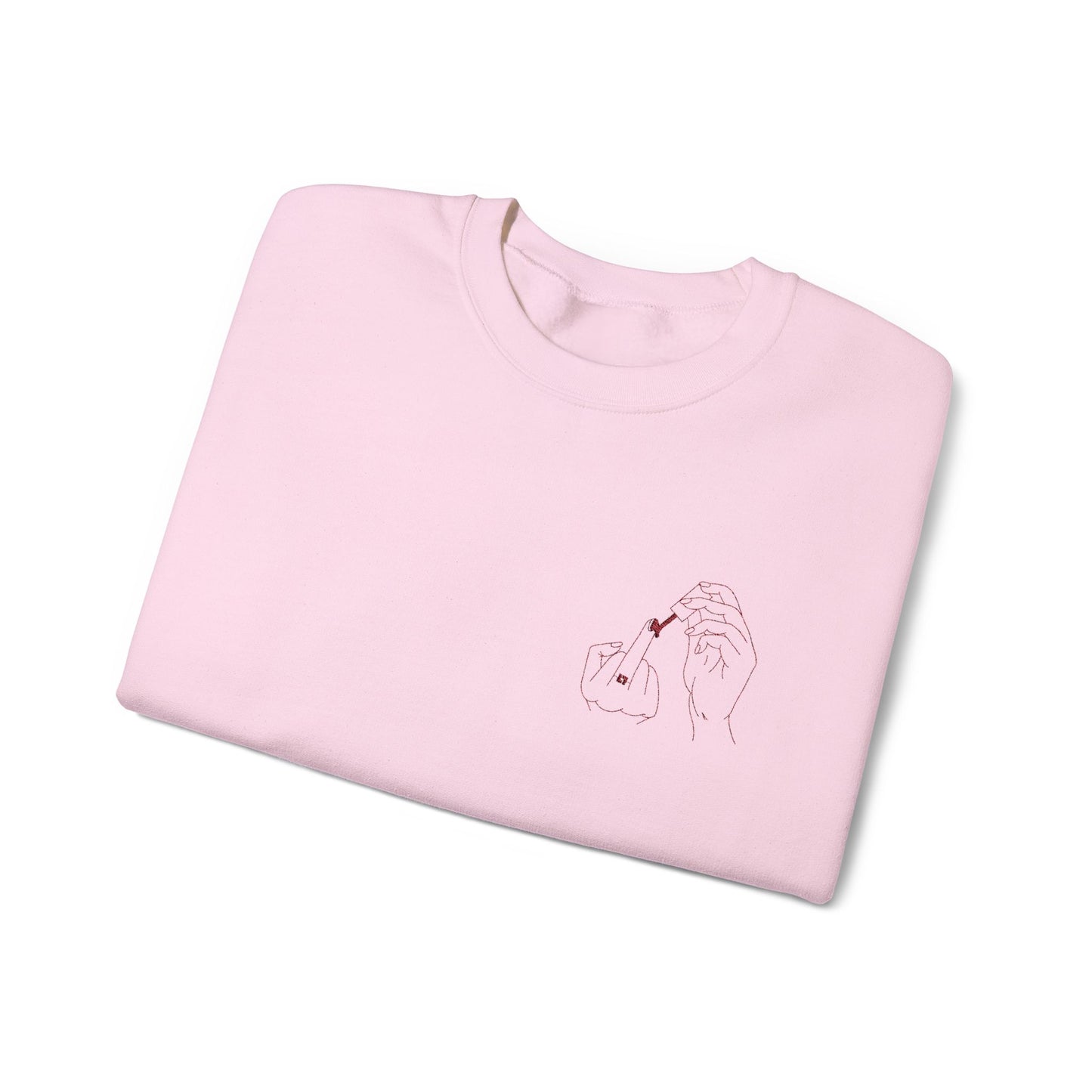 Pink Embroidered Crewneck