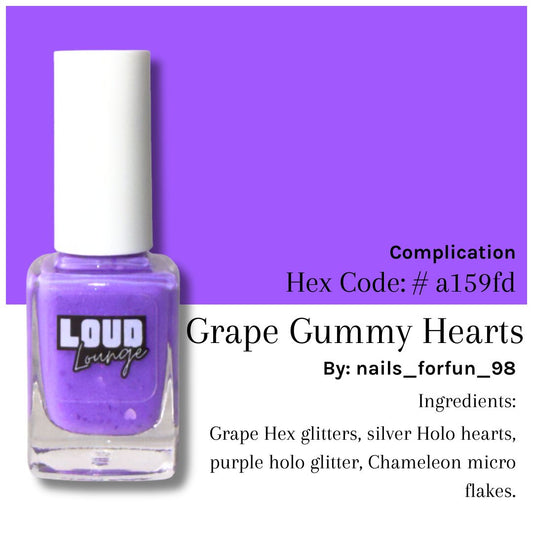 Grape Gummy Hearts