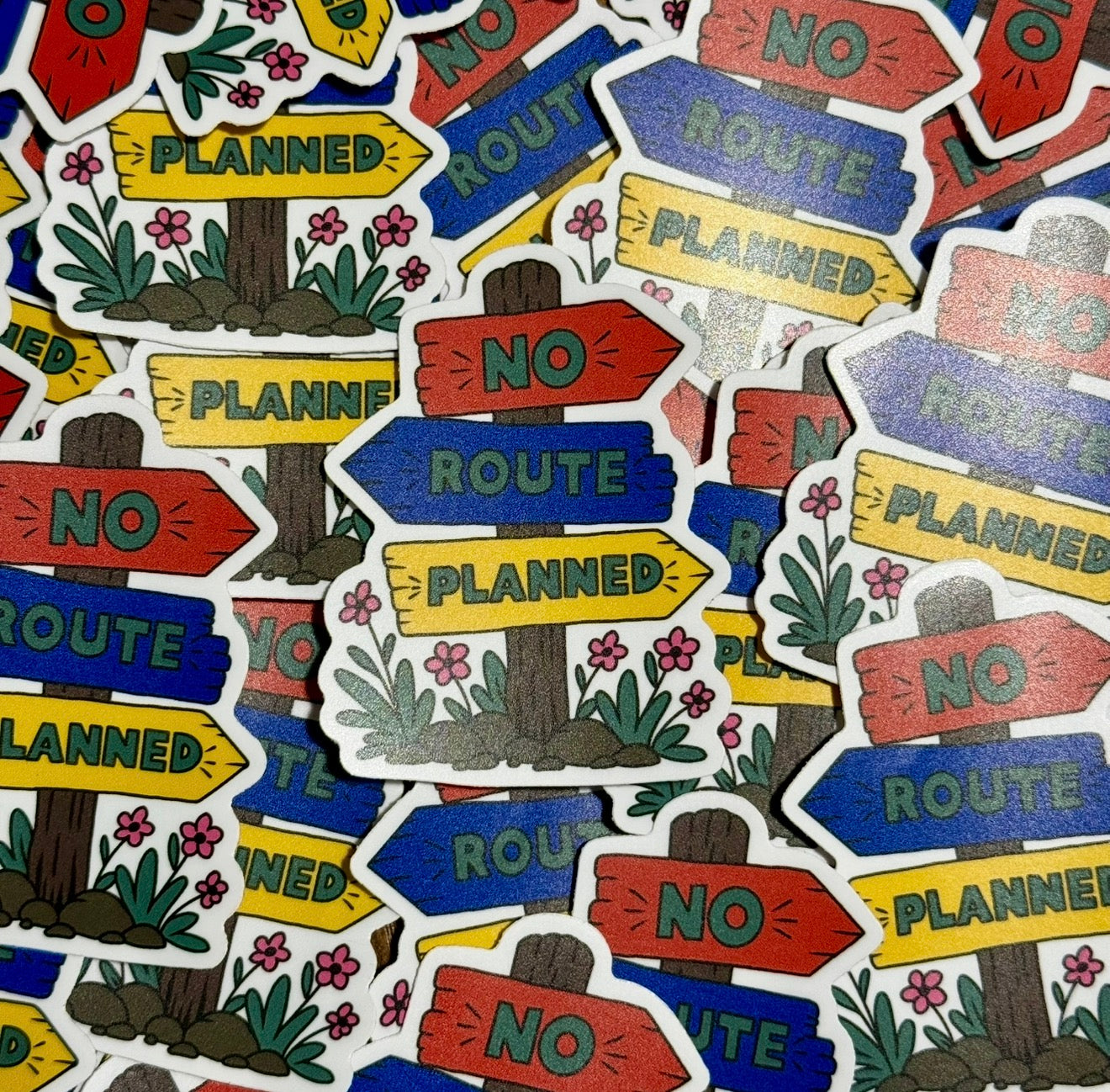 No Fixed Route Sticker