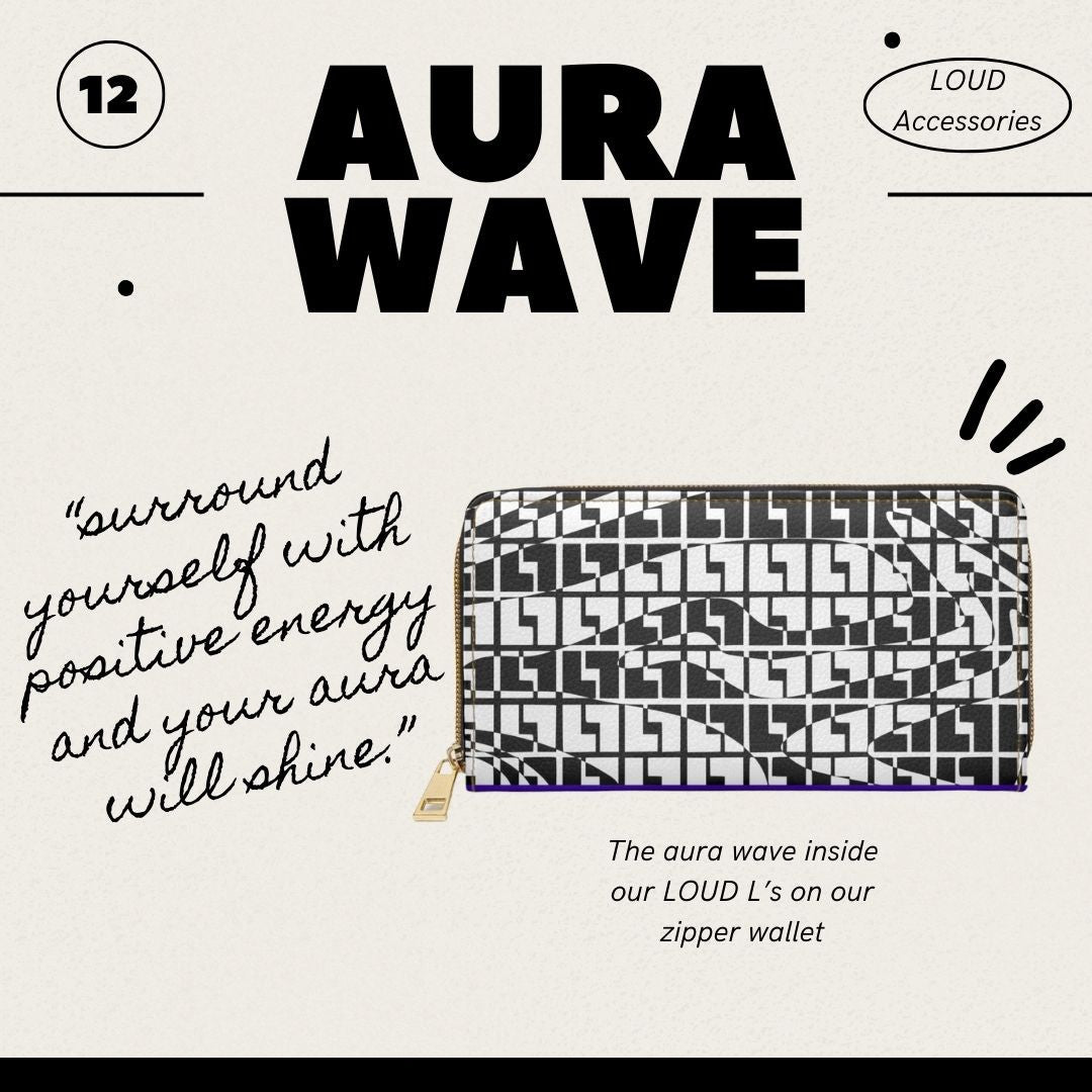 Aura Wave Zipper Wallet - LOUD