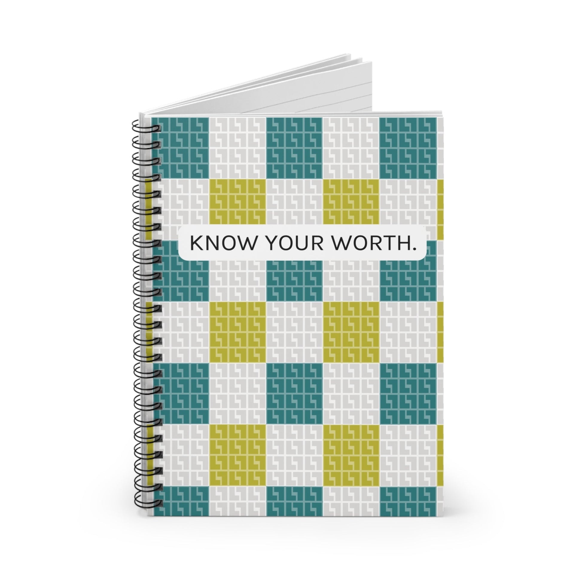 Know Your Worth. Spiral Notebook - Ruled Line - LOUD